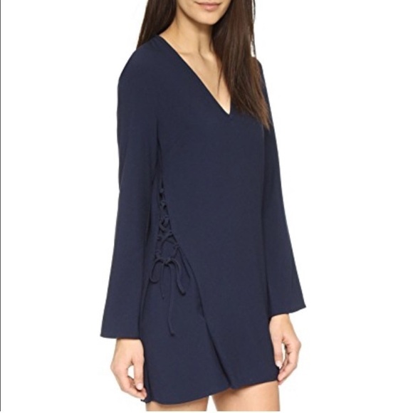 Finders Keepers Fly Away Dress in Navy Blue Finders Keepers Fly Away Dress in Navy Blue